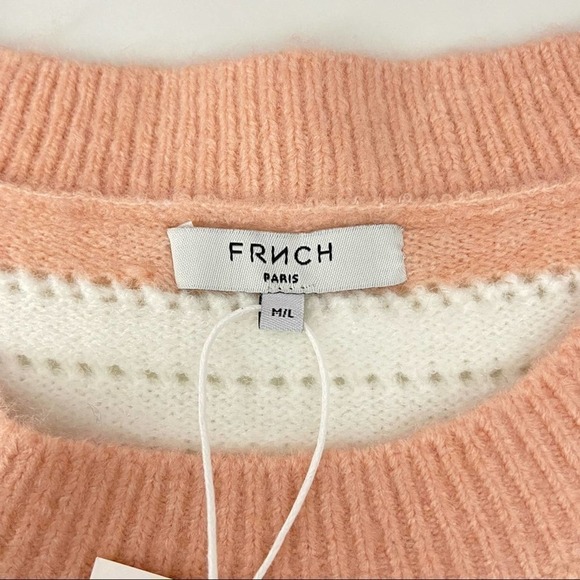 FRNCH Paris Nadiege Striped Boxy Sweater M/L NWT w/ FLAW - Picture 9 of 12